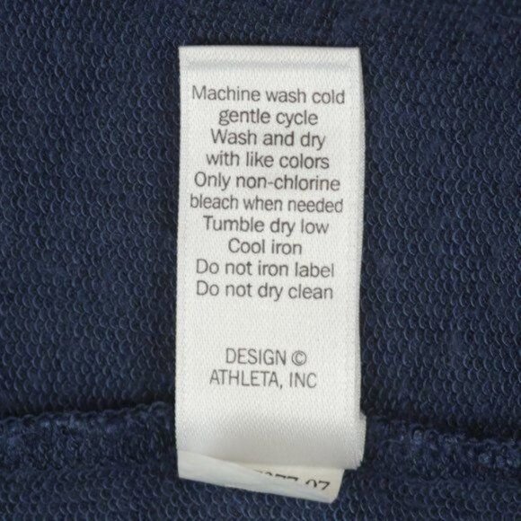 Athleta Women's Small Blue Scoop Neck V-Back Tunic Length Activewear Sweatshirt - Picture 8 of 8